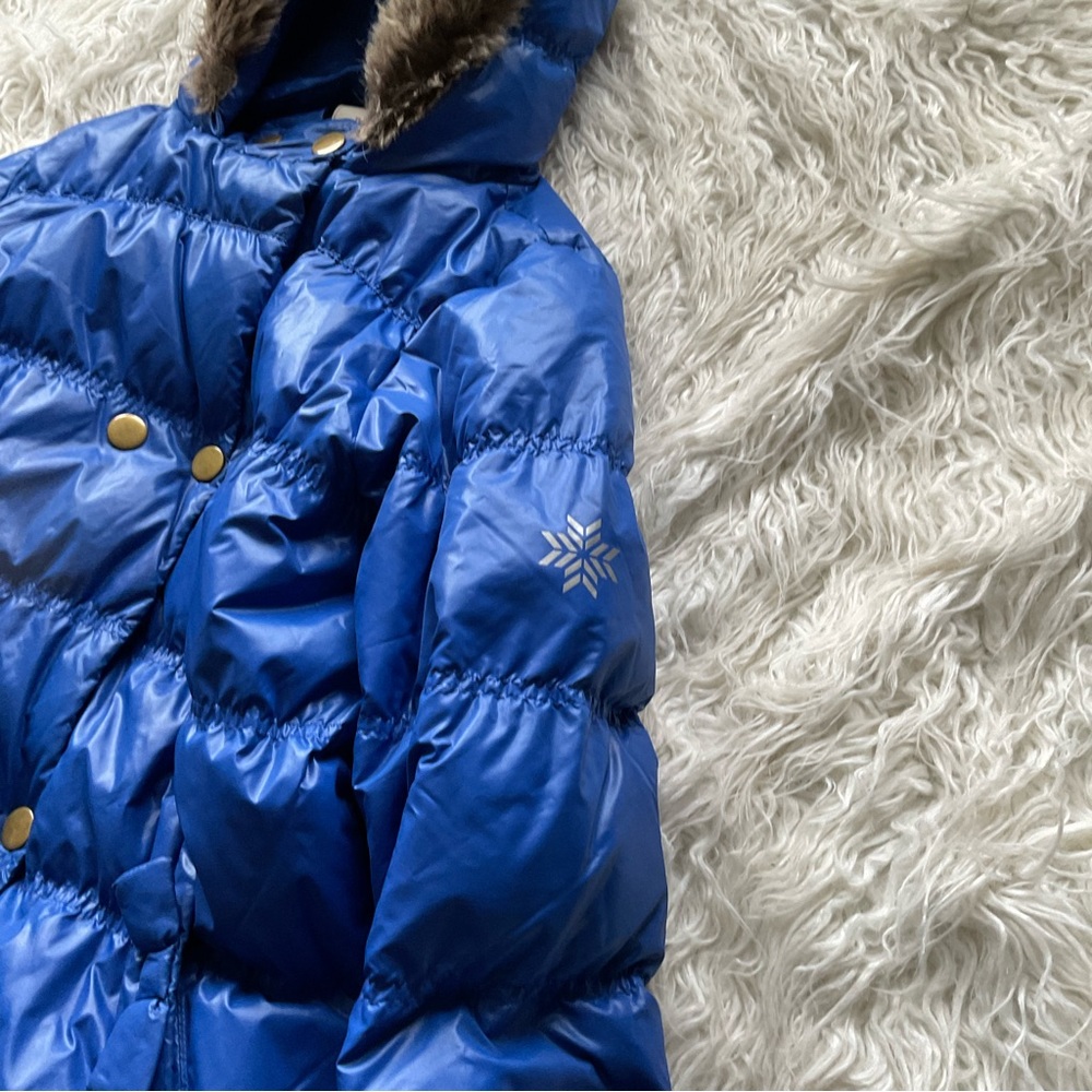 HANNA ANDERSSON Blue Down Puffer Parka Jacket - Picture 2 of 7
